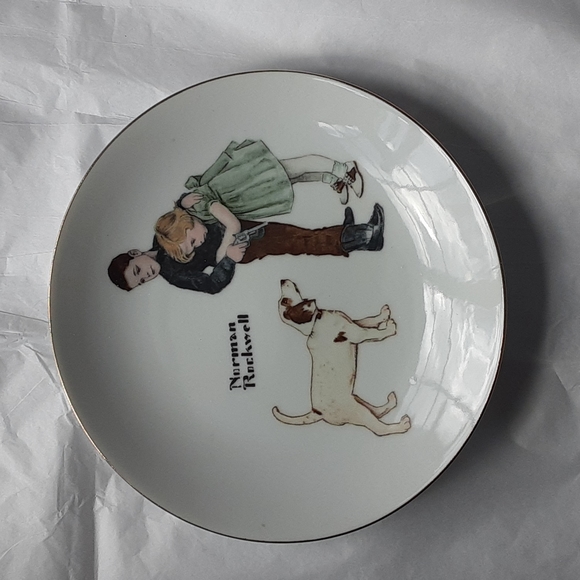 Norman Rockwell's "Courageous Hero"  American Family Series ll Plate 6.5" - Picture 4 of 8